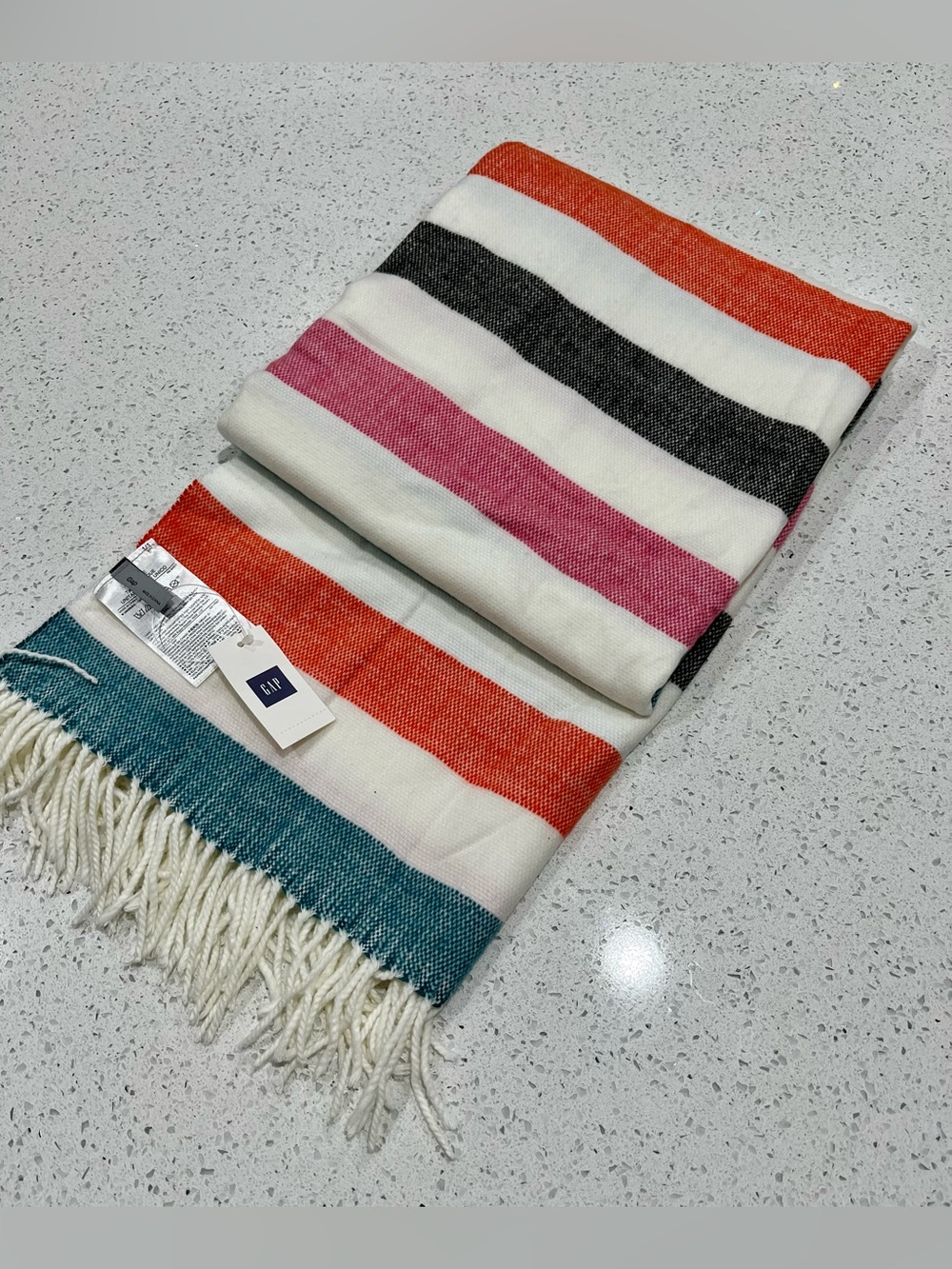Gap Blanket Strip Scarf/Shawl One Size Multicolor Approx 47” X 77” NWT